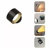 Amicool Wandleuchte Innen,Wandlampe Wandlichter ohne bohren und stromanschluss, leselicht Dimmbar Akku, Leuchten für Kinder Touch 4 Helligkeitsstufen 3 Farbmodi 360° drehbare für Schlafzimmer