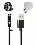 toergy Ladekabel für Donerton P131 Smartwatch, USB-Ladekabel, magnetische Befestigung, schnelles Aufladen, leicht, langlebig, tragbare Reise-Silikon-Aufbewahrungstasche