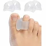 Zehenspreizer für alle Groß Zehen Gel Zehenstrecker Hallux Valgus Korrektur Silikon Zehenkappen 4er Pack