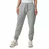 Snocks Jogginghose Damen - Komfortable Sporthose Damen mit Reißverschlusstaschen und Kuscheligem Innenfutter - Stilvolle Laufhose aus 100% Bio-Baumwolle - Ideal für Freizeit und Training S Grau
