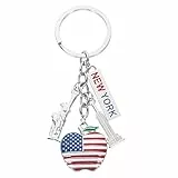 Amosfun SchlüSselanhäNger Freiheitsstatue Usa Flagge, Kreatives Design Aus Metall, Perfekt FüR Tasche, Rucksack, AutoschlüSsel Und Besondere AnläSse