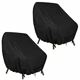 GARPROVM Schutzhülle für Gartenstühle 2 teilig, Gartensessel Abdeckung 89x97x74cm, Abdeckung für Sessel Stuhlabdeckung wetterfest Oxford Stoff Gartenmöbel Abdeckplane für Balkonstühle Lounge-Sessel