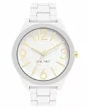 Nine West Damen-Armbanduhr mit mattem Gummi, NW/1678WTWT