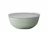 Mepal – Servierschale mit Deckel Silueta – Spülmaschinen- und mikrowellenfest – Salatschüssel – Tapas Teller – Geschirr – 5000 ml – Nordic sage