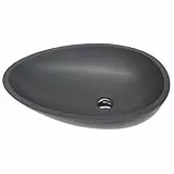 MOSAVIT CORA Lavabo Sobre Encimera De Solid Surface Gris Oscuro