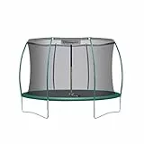 Ultrasport Deluxe Trampolin Outdoor Kinder Belastbar bis 100 KG I Komplettset mit Sicherheitsnetz, Randabdeckung & Montagesatz I Bodentrampolin Gartentrampolin, Trampolin 244 cm