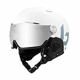 bollé Might Visor | Ski-Helm mit integrierter Visier | Hochfeste ABS-Schutzkappe | Optimale Belüftung | Abnehmbare Ohrpolster | Anti-Beschlag- und Kratzschutz