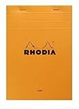 Rhodia 15600C Notizblock N°15 (DIN A5, 14,8 x 21 cm, liniert, 150 Blatt) 1 Stück orange