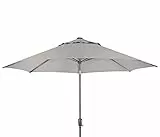 Dehner Sonnenschirm Milos, Ø 300 cm, Höhe 261 cm, Aluminium/Polyester, beige