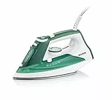 SEVERIN Dampfbügeleisen mit robuster Edelstahlsohle, 2400W, 85g,min Dampfstoß, 30g,min variable Dampfleistung, abnehmbaren Wassertank, Anti-Tropf Funktion, 175 ml, weiß-grün, BA 3261