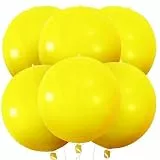 VIKY® 6 Stück Luftballons Gelb Folienballon, 22 Zoll 4D Gelbe Luftballons Geburtstag, Bienen Deko Gelb Luftballon, Gelbe Geburtstagdeko für Hochzeit Deko, Babyparty, Verlobung, Honigbiene Thema Party