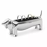 Umbra Dachsie Ringhalter, Moderner Ringhalter in Form eines Dackels für 9 Ringe, Chrom