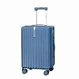 MGOB Koffer Handgepäck Hartschalen in Polycarbonat Reisekoffer mit 4 Rollen und Haken | 55x37x22cm | 41L(Blau, M)
