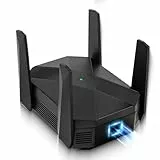 MEETOWN WiFi 6 WLAN Verstärker, AX3000 WLAN Repeater, Access Point mit Gigabit-Port, 5GHz bis 2400M, 2.4GHz bis 600M WiFi Repeater, Kompatibel Allen WiFi Router, Deckt bis zu 12000sq.ft 99+ Geräte