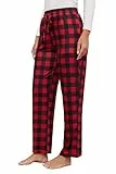 Fourindo Karierte Schlafanzughose Damen Lang Soft Pyjamahose/Freizeithose für Frauen,mit Taschen und Kordelzüge S-XXL