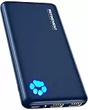 INIU Power Bank, Am schlanksten & leichtesten USB C 10000 mAh Externer Akku, DREI 3A-Ausgänge Handy Powerbank mit Taschenlampe für iPhone 16 15 14 13 12 Samsung Galaxy und mehr