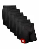DANISH ENDURANCE 6er Pack Sport Boxershorts Herren, Mit regulärem oder langem Bein, Schwarz 6er Pack - Extra Lang, L
