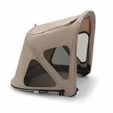 Bugaboo Fox und Fox Cub Sonnendach mit Lüftungsfenstern, ausziehbar für zusätzlichen und optimalen Sonnenschutz, wasserabweisend, kompatibel mit allen Bugaboo Fox und Fox Cub Modellen, Dune Taupe