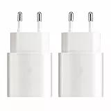 2 Stück 25W Schnellladegerät USB C,für Samsung Galaxy S20,S21 FE S21 Ultra,S22 5G,Note20,A52S,A53,A72,M53,Z Fold3,Fold4,Flip 3,Flip 4,Super Fast Charging Ladegerät Netzteil Type C (Weiß)