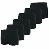 YUSHOW 6er Pack Boxershorts Herren Baumwolle Unterhosen Männer Weiche und Bequeme Herrenunterwäsche Basic Underwear Men Multipack Retroshorts Schwarz Unterwäsche mit Stretch
