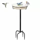 Giyiprpi 35.5in Vogeltränke Groß - Vogelbad Garten für Wildvögel, Futter Schale Wasserstelle Stehend, Frostsicher Winterfest (D)