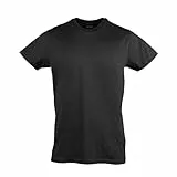Mil-Tec US Style T‑Shirt Herren • Klassisches Bundeswehr T-Shirt aus Baumwolle mit Rundhals Ausschnitt • Hochwertiges & weiches Basic Shirt für Alltag, Outdoor, Arbeit • Braun, XL