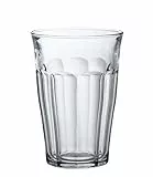 Duralex 1029AB06A0111 Picardie Six Trinkglas, Wasserglas, Saftglas, 360ml, Glas, transparent, 6 Stück