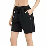 ICY Shorts for Women Over 50, Unisex Ice Silk Stretch Quick-Dry Casual Shorts (Black,M)