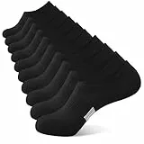 BUDERMMY Sneaker Socken Damen 35-38 39-42, Füßlinge Sneakersocken mit Rutschfest Silikon Laufsocken Kurze Unsichtbar (DE/NL/SE/PL, Numerisch, 39, 42, Regular, Regular, schwarz)