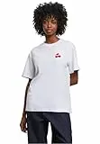 Miss Tee Heart Cherries EMB Tee White, L