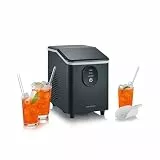 Severin Eiswürfelmaschine, Eiswürfelbereiter, 8 Eiswürfel in nur 8 Min, Kapazität 1,2 L, einfache Bedienung und Reinigung, automatische Abschaltung, kompaktes Design, 120 W, schwarz, EZ 7415