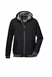 killtec Jungen Funktionsjacke ist wasserdicht/Regenjacke mit Kapuze KOS 153 BYS JCKT, schwarz, 164, 43004-000