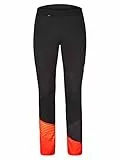 Ziener Herren Nataniel Softshell-Hose, Langlauf-Tight | Winddicht, elastisch, PFC frei, Black.New red, 56