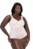 Ulla Popken Damen große Größen Übergrößen Plus Size Shaping-Body, Spitze, bügellos, Träger verstellbar rosa 90B 809600508-90B
