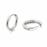 Limerencia Titan Reif-Ohrringe für Damen Herren, G23 Medizinische Hypoallergen Gesundheitsstecker, 8-14MM Ohrringe für empfindliche Ohren Mode Damenschmuck (8mm, Keine Steine)