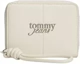 Tommy Jeans Damen Geldbörse Bold mit Handschlaufe, Elfenbein (Newsprint), Einheitsgröße