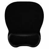 EooCoo Ergonomisches Mauspad mit Handauflage, 4 mm Memory Foam Mousepad, Gaming Mausmatte mit Handgelenkpolster, Komfort, Verschleißfest, Wasserdicht, für Alle Maus Laptop, PC, Offfice, Heim, Schwarz