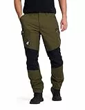 RevolutionRace Nordwand Outdoor Hose für Herren, Hose zum Wandern und für viele Outdoor-Aktivitäten. Robuste und langlebige Wanderhose, Trekkinghose und Arbeitshose für Männer, Dark Olive/Black, L
