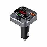 Technaxx FMT1700BT Bluetooth 5.3 FM Transmitter mit Bass-Boost, Dual Fast Charging USB-C & QC3.0, Freisprechen, Musikstreaming, USB-Wiedergabe, Batteriespannungsanzeige, 12–24V Auto Adapter