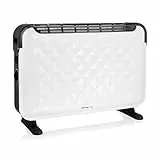 Emerio DESIGN Konvektor Elektroheizung max. 2000W mit verstellbarem Thermostat Heizgerät 3 Heizstufen (750W/1250W/2000W) energiesparend einstellbar stabile Standfüße mobil durch Griffe CH-106492