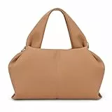 CHAMAIR Kleine Handtasche Damen Umhängetasche Ledertasche Damen-Henkeltaschen Dumpling Crossbody Bag Moden PU Leder Geldbörse Handtaschen mit Abnehmbarer Schultergurt