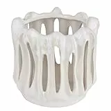 BUTLERS Windlicht organische Formen Ø10cm Steingut Hazy Shades | stilvoller Teelichthalter | gemütliche Lichtquelle | Dekoration für den Wohnbereich