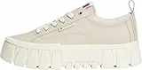 Tommy Jeans Damen TJW Vulc Flatform Leather EN0EN03008 Low-Top, Beige (Gulf Sand), 39 EU, Beige Gulf Sand, 39 EU