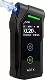 ACE X Alkoholtester - Alkotester mit 99,1% Genauigkeit laut TU Wien - elektrochemisch & polizeigenau - Profi-Alkoholmessgerät