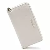 Lazarotti Bologna große Leder Geldbörse Damen | großes Reißverschlussfach, 16 Kartenfächer, Münzfach, RFID-Schutz | 19 x 4 x 10 cm