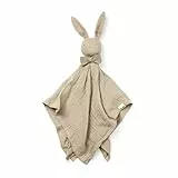 Elodie Details Schnuffeltuch, Schmusedecke, Baby Blinkie Schmusetuch aus 100% Öko-Tex & Bio-Baumwolle - Extraweicher & Waschbar - Kuscheltuch Schlaftier für Babys & Kleinkinder - Pure Khaki