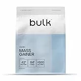 Bulk Komplett-Mass Gainer | Vanille | 6 Portionen | 42g Protein pro Portion | 84g Kohlenhydrate | 500 kcal pro Portion | Kalorienreicher Gainer | Unterstützt Muskelaufbau und -erhalt | 1kg