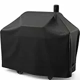 ACTIVA Abdeckhaube für Pelletsmoker EL Paso 120x55x128 cm – Grillabdeckung wetterfest – Grill Abdeckung für Gasgrill & Smoker – Abdeckhaube Grill wasserabweisend schwarz
