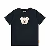 Steiff T-Shirt Kurzarm EU Größe 110 steiff Navy, Kurzarm Shirt, Sommer Shirt für Kinder, ideales Basic Shirt, bequem und weich, waschmaschinenfest