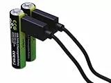 VERICO LoopEnergy AAA 900 Wiederaufladbare USB-C Batterie AAA 1,5V 900mWh (600mAh) Li-Ion Akku, Schnellladung via USB-C Anschluss in ca. 2 Stunden (2X AAA)